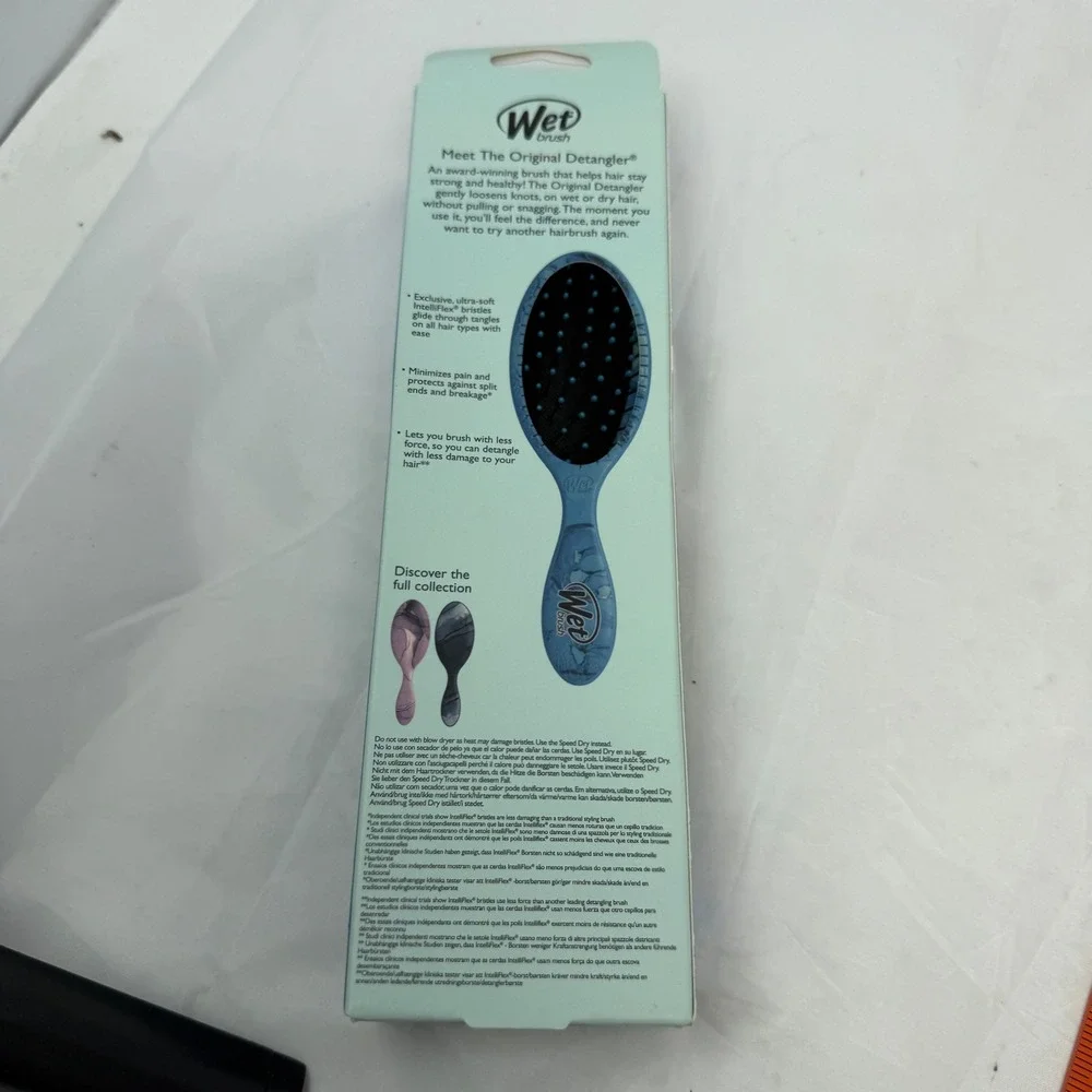 Wet Brush Original Detangler Limited Edition Blue Marble Hair Brush New